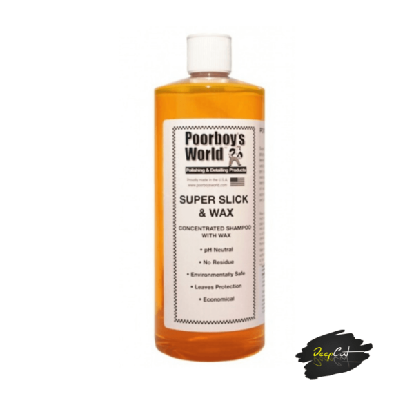 Poorboy’s World Super Slick & Wax 946 ml Szampon Samochodowy z Dodatkiem Wosku