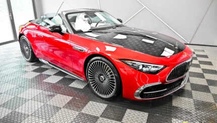 Mercedes SL Maybach zabezpieczony folią ochronną PPF – widok przodu auta